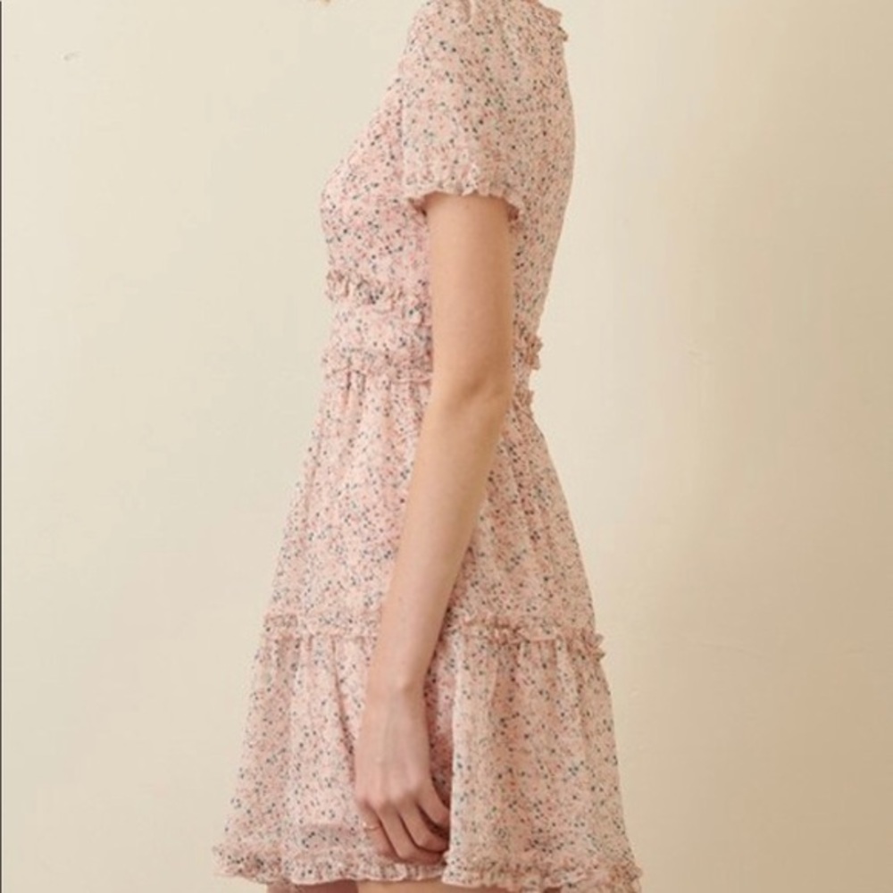 🌸Cottagecore Spring Garden Ruffle Dress In Rose🌸 - Picture 3 of 6